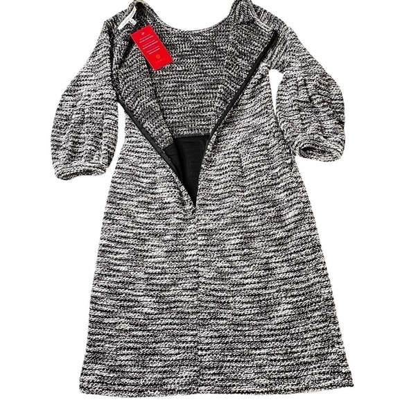 NWT EVEREVE Collective Concepts Anna Striped Knit Dress Black White Size M - Picture 9 of 16